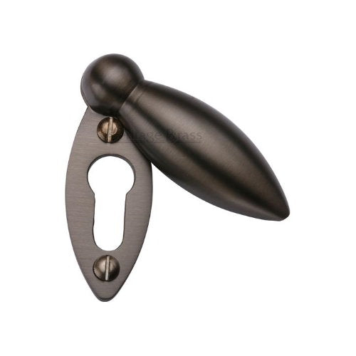 M.Marcus Heritage Brass V1022 Euro Profile Swing Cover Oval Escutcheon