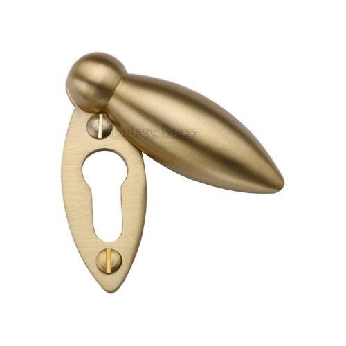 M.Marcus Heritage Brass V1022 Euro Profile Swing Cover Oval Escutcheon