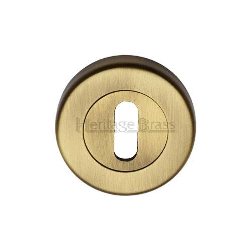 M.Marcus Heritage Brass V4000 Lever Key Escutcheon