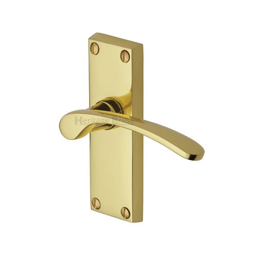 M.Marcus Heritage Brass Sophia Lever Handle on Short Plate