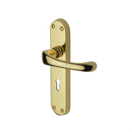 M.Marcus Heritage Brass Gloucester Lever Handle on Plate