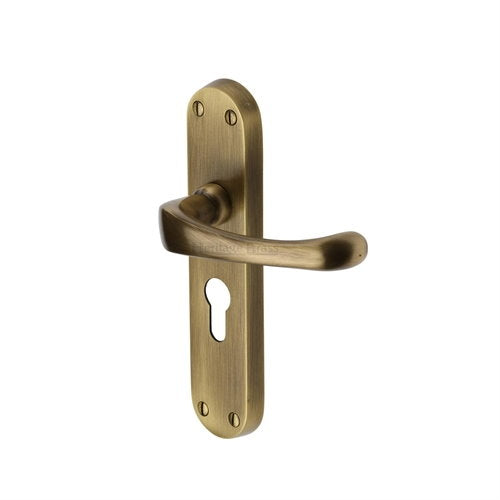 M.Marcus Heritage Brass Gloucester Lever Handle on Plate