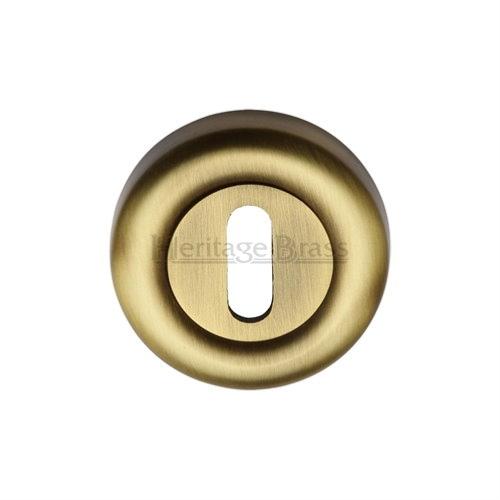 M.Marcus Heritage Brass V6722 Lever Key Escutcheon