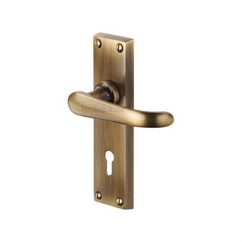 M.Marcus Heritage Brass Windsor Lever Handle on Plate