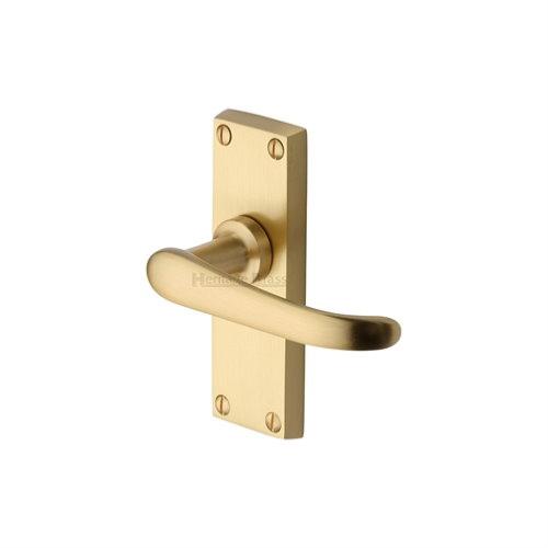 M.Marcus Heritage Brass Windsor Lever Handle on Short Plate