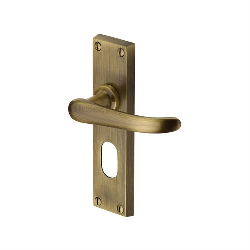 M.Marcus Heritage Brass Windsor Lever Handle on Plate