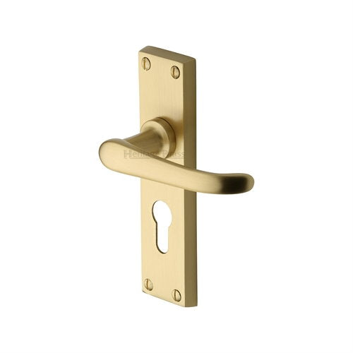 M.Marcus Heritage Brass Windsor Lever Handle on Plate