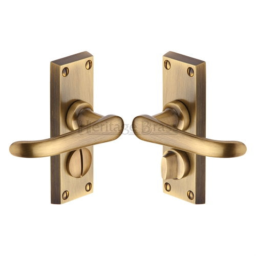 M.Marcus Heritage Brass Windsor Lever Handle on Short Plate