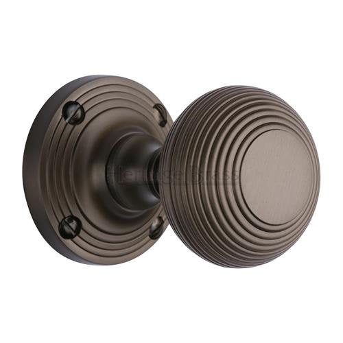 M.Marcus Heritage Brass Reeded Knob Set