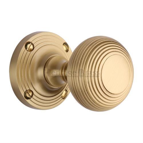 M.Marcus Heritage Brass Reeded Knob Set