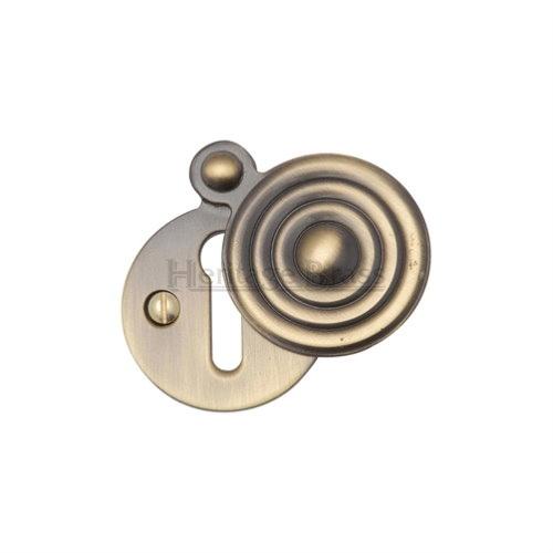 M.Marcus Heritage Brass V972 Reeded Euro Profile Swing Cover Escutcheon