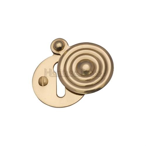 M.Marcus Heritage Brass V972 Reeded Euro Profile Swing Cover Escutcheon