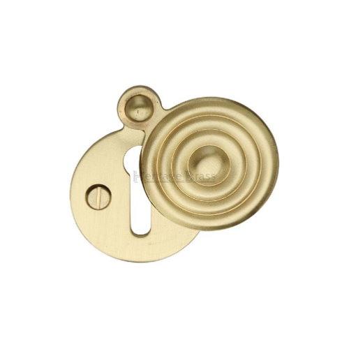 M.Marcus Heritage Brass V972 Reeded Euro Profile Swing Cover Escutcheon