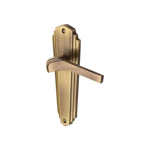 M.Marcus Heritage Brass Waldorf Lever Handle on Plate