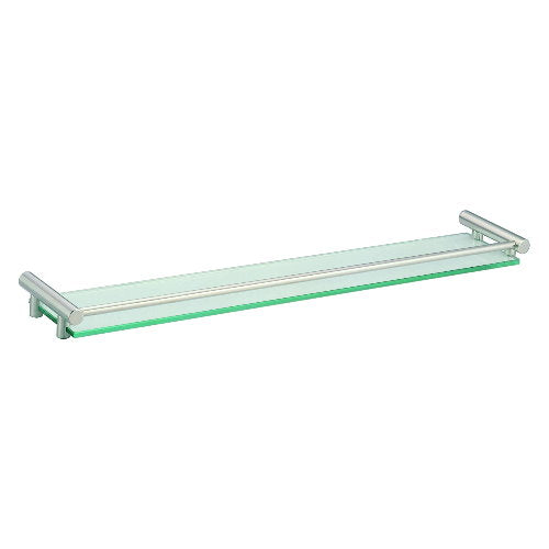 ARKITUR satin stainless steel glass shelf