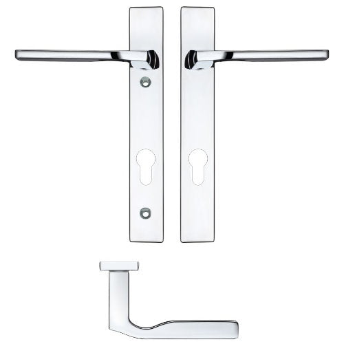 Zoo Hardware Rosso Maniglie Vela Lever on Narrow Backplate