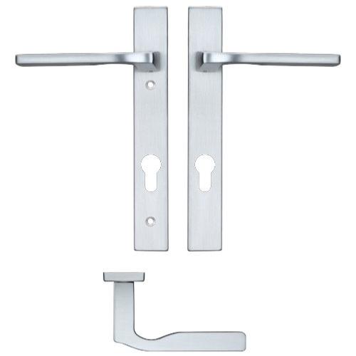 Zoo Hardware Rosso Maniglie Vela Lever on Narrow Backplate