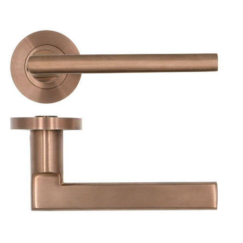 Zoo Hardware Rosso Tecnica RT040 Varese Lever Handle Set