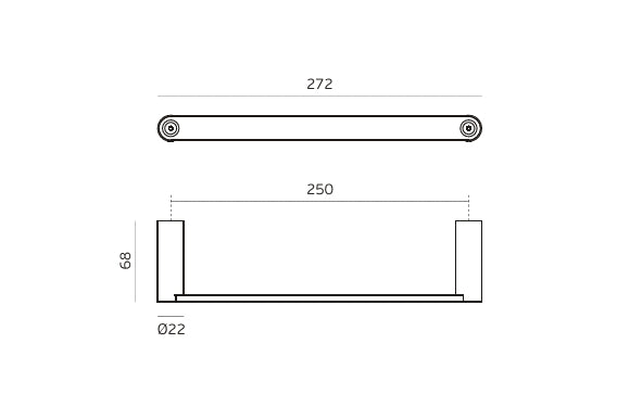 JNF Meridian Series Towel Rail