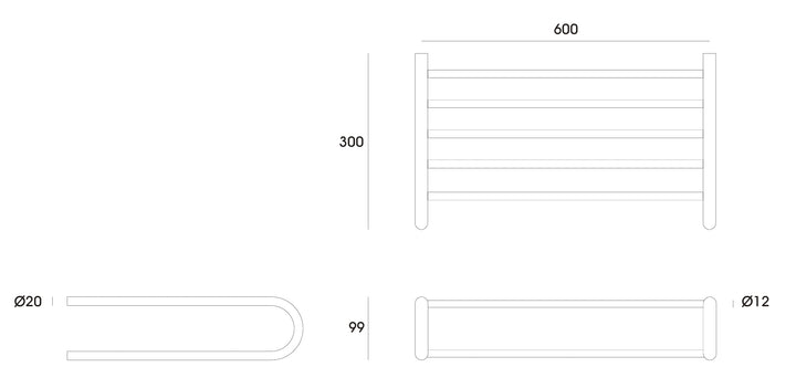 JNF Tonda Series Towel Shelf Rack