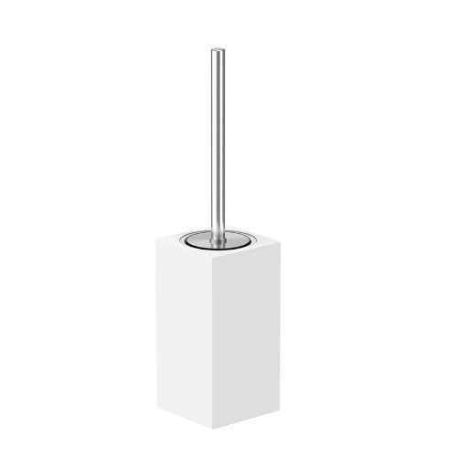 JNF White Q Series Free Standing Toilet Brush Holder