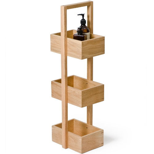 WIREWORKS Natural Wood Three Tier Caddy Mezza