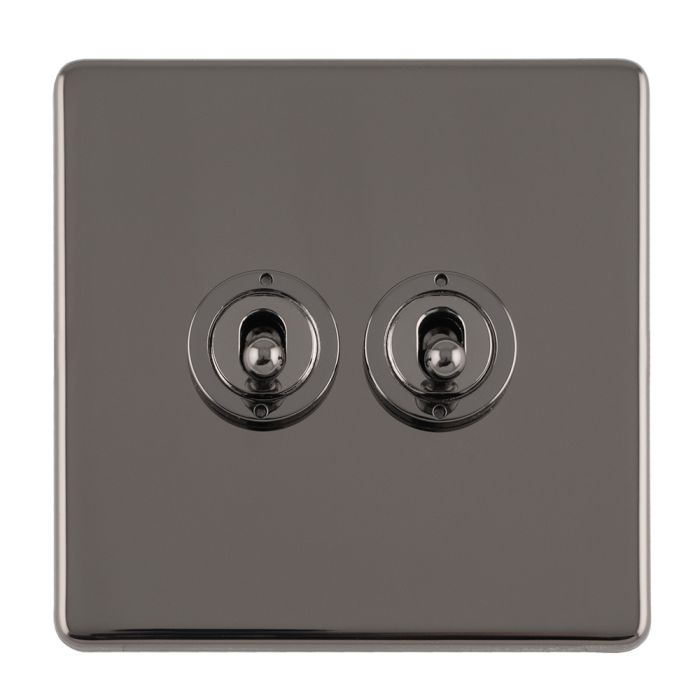 Eurolite concealed 3mm 2 gang 2 way toggle switch