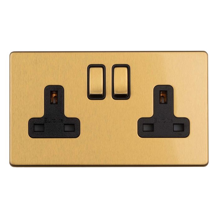 Eurolite Concealed 3mm 2 Gang Socket