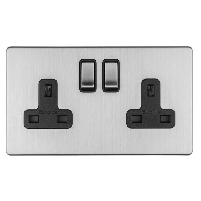 Eurolite Concealed 3mm 2 Gang Socket