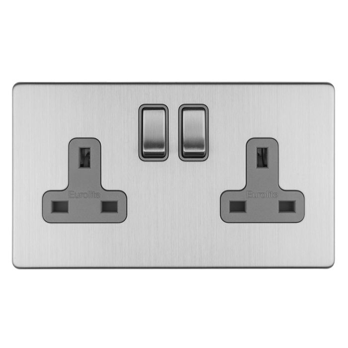 Eurolite Concealed 3mm 2 Gang Socket