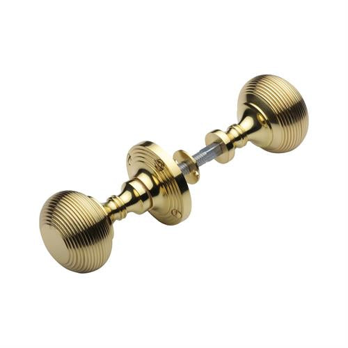 M.Marcus Heritage Brass Reeded Rim Knob Set