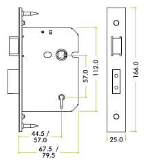 Zoo Hardware ZUKS564 5 Lever Sashlock