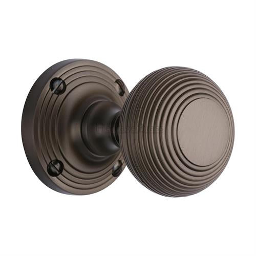 M.Marcus Heritage Brass Reeded Knob Set