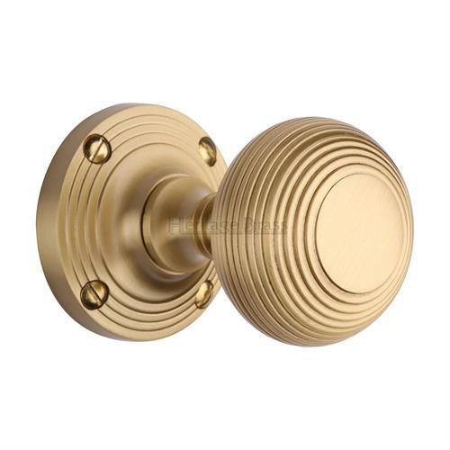 M.Marcus Heritage Brass Reeded Knob Set